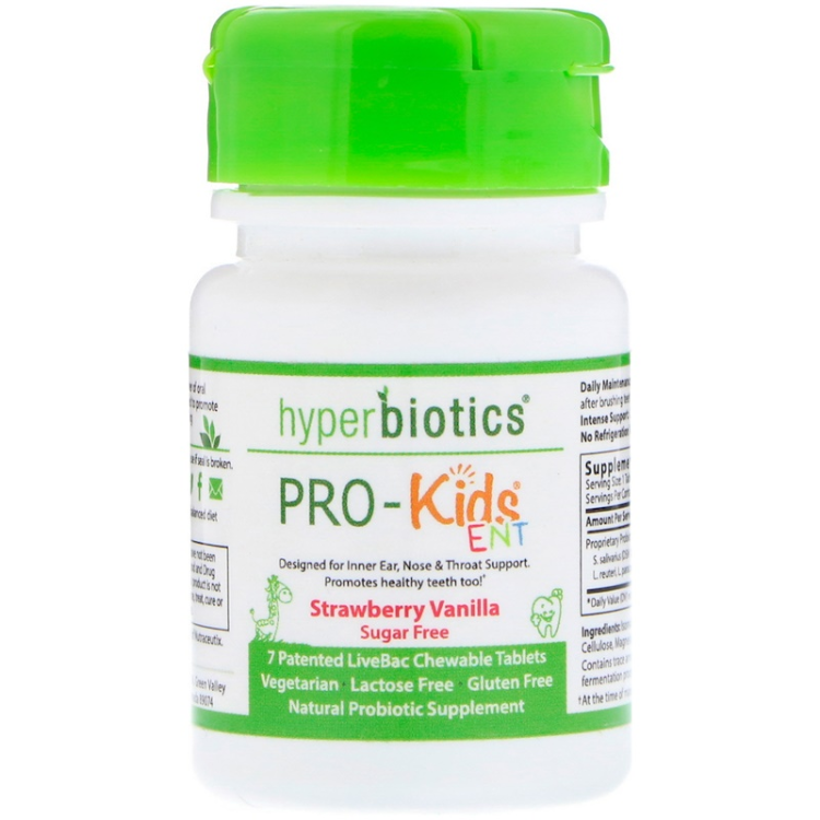1Source | Hyperbiotics Pro-Kids ENT Strawberry Vanilla Sugar Free
