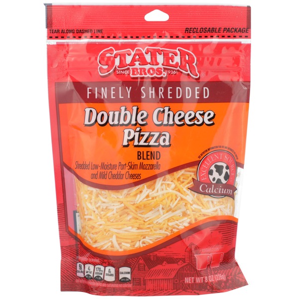 1Source Stater Bros. Finely Shredded Double Cheese Pizza Blend LowMoisture PartSkim