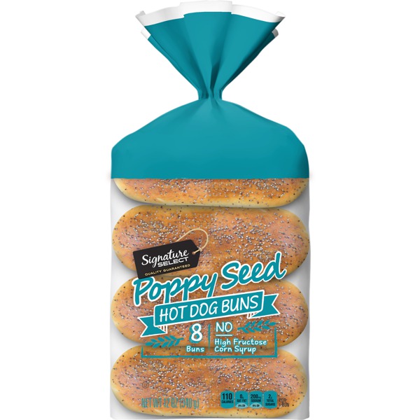 1Source POPPY SEED HOT DOG BUNS