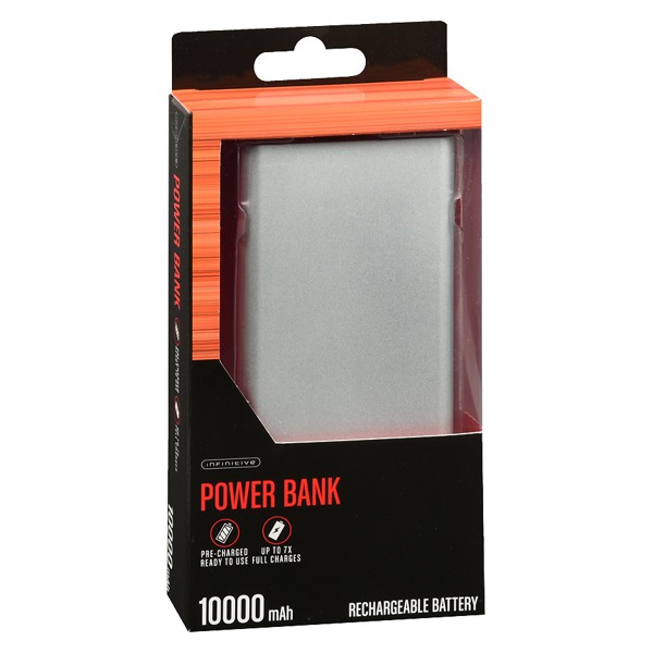 1Source Infinitive Power Bank 10000 MAH Silver